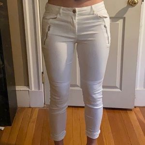 Zara white skinny jeans
